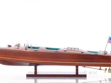 Chris Craft Triple Cockpit Medium Boat Wood Model Speedboat Ship Assembled Online Sale