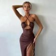 Delsa Strappy Midi Slit Dress For Sale