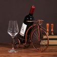 Creative Metal Wine Rack Vintage Wine Bottle and Glass Holder Online Sale