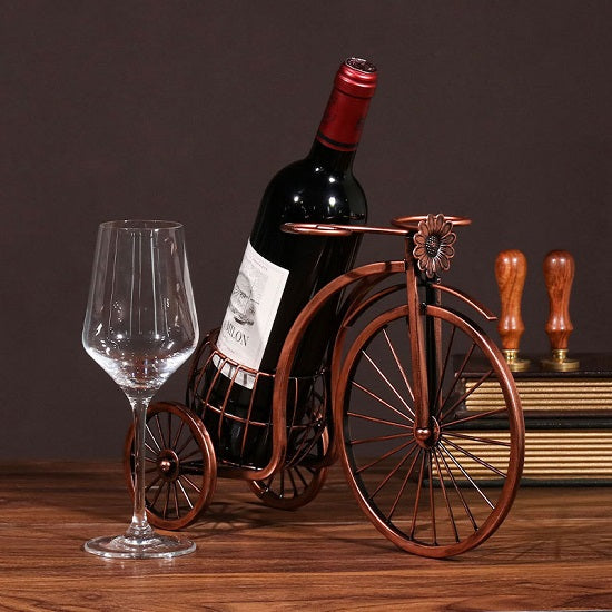 Creative Metal Wine Rack Vintage Wine Bottle and Glass Holder Online Sale