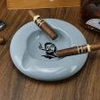 H. Upmann Havana Luxury Bone China Ceramic Round Three Holders Cigar Sigaretts Ashtray Online Sale