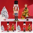 Christmass Chef Nutcracker Soldier With Christmass Sign Large Wood Statues Figurines Discount