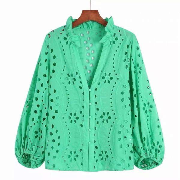 Marianna Premium Eyelet Blouse on Sale