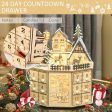 Large Wooden  Advent Calendar with LED Light & Music Countdown Calendar for  Christmas For Sale