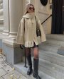 Cora Oversized Woolen Jacket with Scarf on Sale