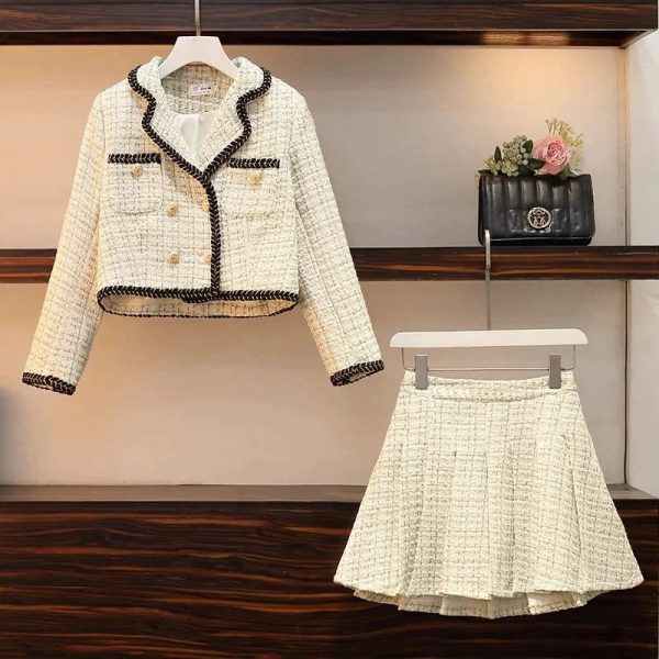 Dorotha Luxe Tweed 2 Pc Set - Set of Jacket and Skirt Hot on Sale