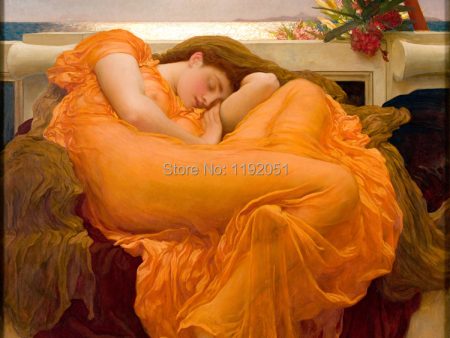 Frederic Leighton Flaming June Canvas Painting For Discount