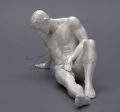 Modern Art Series Nude Male Thinker Ceramic Statue Abstract Naked Body Art Sculpture Online Sale