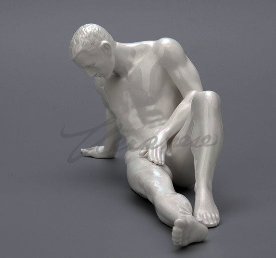 Modern Art Series Nude Male Thinker Ceramic Statue Abstract Naked Body Art Sculpture Online Sale