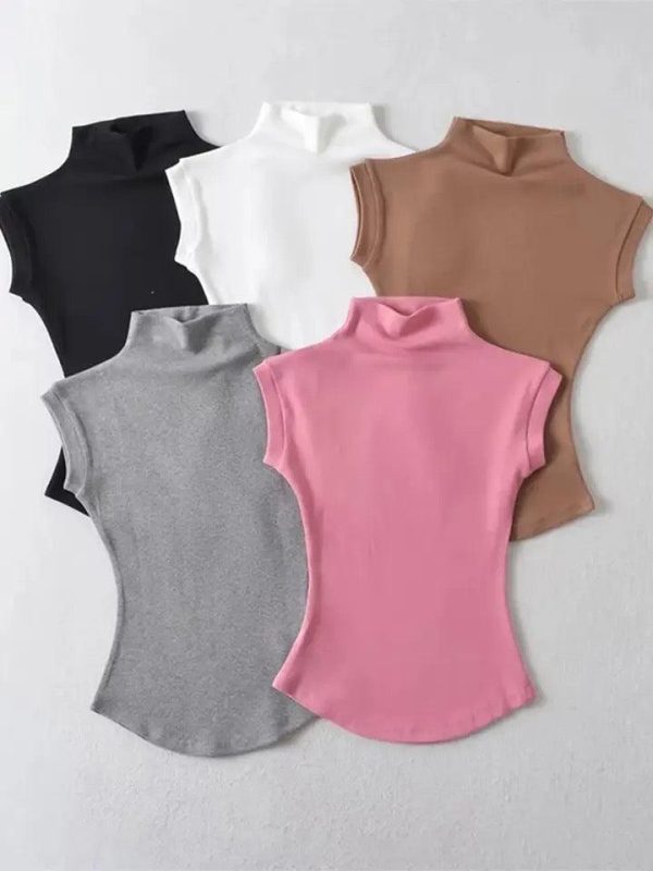 Dote Turtleneck Summer Tops Fashion