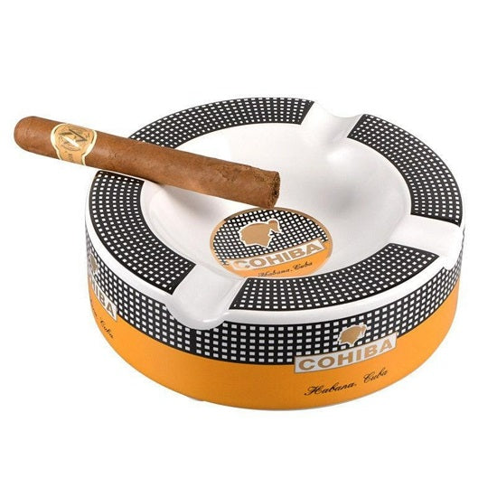 Cohiba Luxury Bone China Ceramic Round Cigar Sigaretts Ashtray For Sale