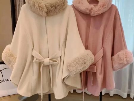 Violetta Premium Winter Capes with Fur Detailing Online Hot Sale