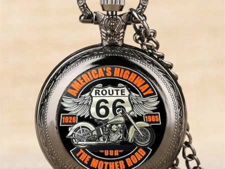 Classic Route 66 American Highway Bakers Pocket Watch Design For Cheap