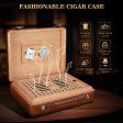 Portable Cedar Wood Multifunctional Travel Humidor with a Classic Crocodile Print Design. Cheap