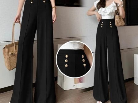 Meraki Wide Leg High Waist Pants Cheap