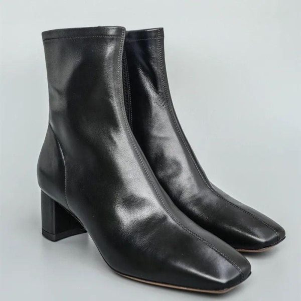 Dan Short Leather Ankle Boots Online Hot Sale