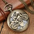 Bronze Vintage Retro Motorbikers Pocket Watch Motorcycle Cheap