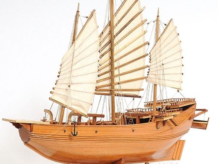 Chinese Junk Pirate Sailboat Wood Large Model Ship Assembled Fashion