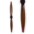 Great War WWI Large Dark Red  Biplane Propeller Wood  Model Hot on Sale