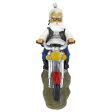 Christmas Santa Biker With Gifts Desktop Statue For Sale