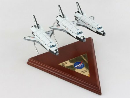 NASA US Space Shuttles Orbiters Atlantis, Endeavour and Discovery Wood Models Collection Online Hot Sale