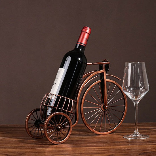 Creative Metal Wine Rack Vintage Wine Bottle and Glass Holder Online Sale