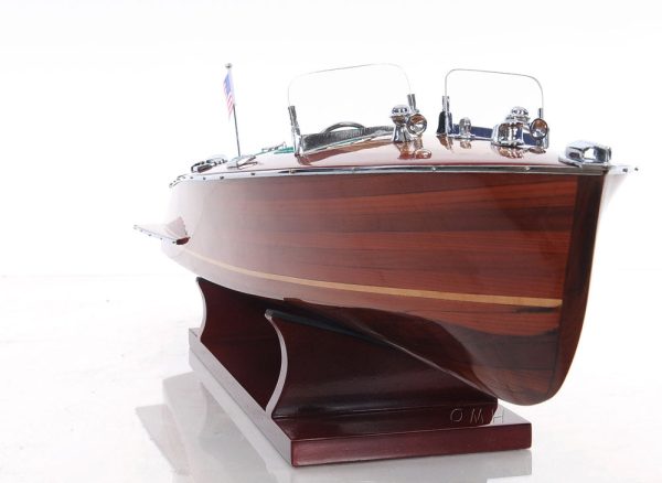 Chris Craft Triple Cockpit Medium Boat Wood Model Speedboat Ship Assembled Online Sale