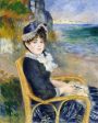 Pierre Auguste Renoir Lady By the Seashore Canvas Painting For Cheap