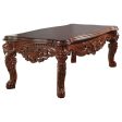 Cofee Tea Lion Legs Stunning Masterpiece Hand Carved Mahogany Table For Cheap