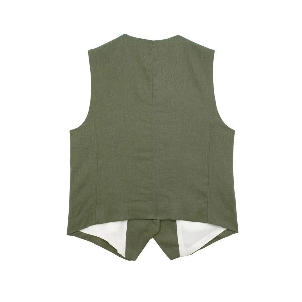 Carter Linen Coord Set in Olive Online