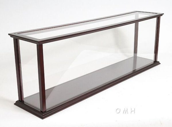 Display Case Cabinet Medium Wood with Plexiglas Panels For Cruise Ships Yachts and Boats For Sale