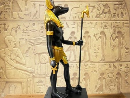 Ancient Egyptian Anubis Egyptian Grand Ruler Hand Painted  Statue Sale