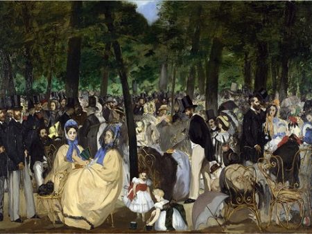 Edouard Manet Artwork Music in the Tuileries Garden Canvas Painting For Discount