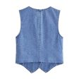 Cairo Denim Statement Vest Tops Online now