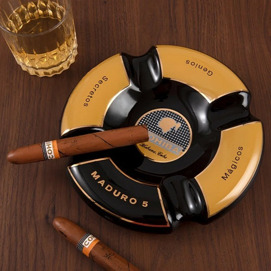 Cohiba Maduro Luxury Bone China Ceramic Round Cigar Sigaretts Ashtray Online now