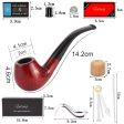 High Quality Handmade Premium Food Grade Natural Red Sandalwood  Wood Pipe with Accessories For Cheap