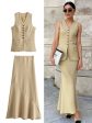 Cynthia Statement Vest Suit with Skirt Cheap