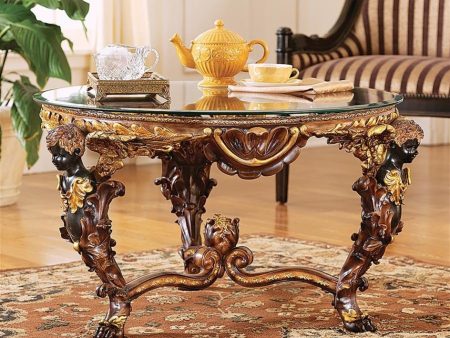 French Louis XIV Hand-Carved Antique Sculptural Cocktail Coffee Table Online now