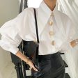 Beret Summer Statement Shirt in White Sale