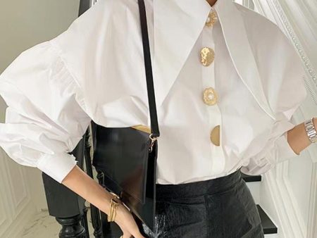 Beret Summer Statement Shirt in White Sale