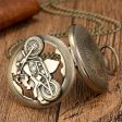 Bronze Vintage Retro Motorbikers Pocket Watch Motorcycle Cheap