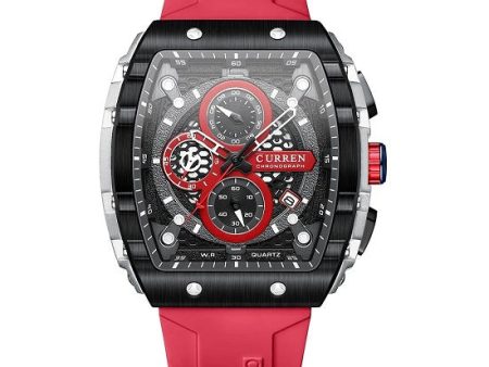 Mens Hublot Swiss Style Unique Rectangular Design Tonneau Dial Multi-function Luminous Waterproof Sports Chronograph Quartz Watch Discount