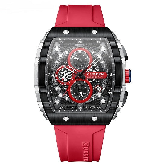 Mens Hublot Swiss Style Unique Rectangular Design Tonneau Dial Multi-function Luminous Waterproof Sports Chronograph Quartz Watch Discount