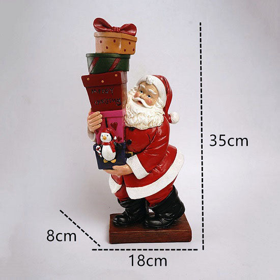 Christmass Santa Coming To Town Large Statues Figurines Hot on Sale