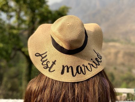 Just Married Straw Hat - Brown Supply