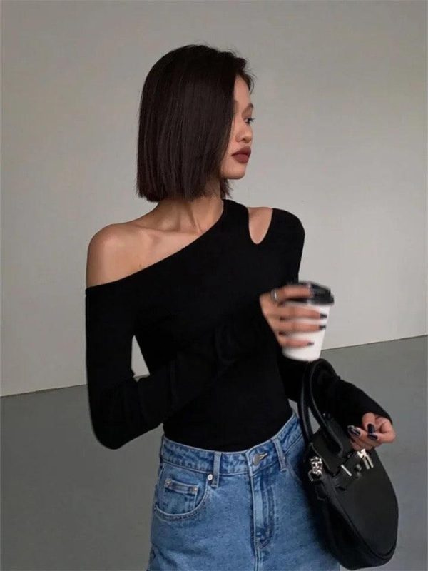 Deme Statement Blouse in black Online now