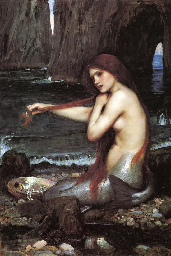 John William Waterhouse Artwork A Mermaid Canvas Painting Discount