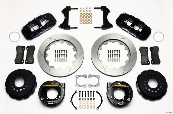 Wilwood AERO4 Rear P-Brake Kit 14.00in Chevy 12 Bolt-Spec 3.15in Brng Supply