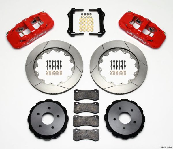 Wilwood AERO4 Rear Kit 14.00in Red 97-04 Corvette C5 Z06 05-13 C6 Supply