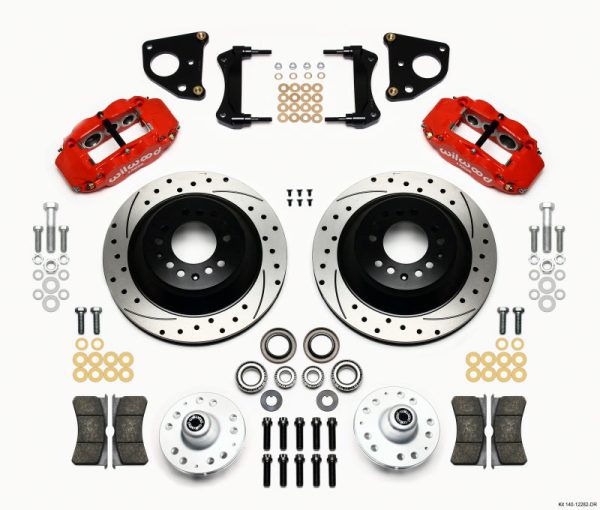 Wilwood Narrow Superlite 6R Front Hub & 1PC Rtr Kit 12.88in Dril -Red 62-72 CDP B & E Body-Drum Online Hot Sale